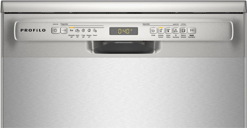 BMS481E3 Solo Bulaşık Makinesi 60 cm Paslanmaz çelik parmak izi tutmaz