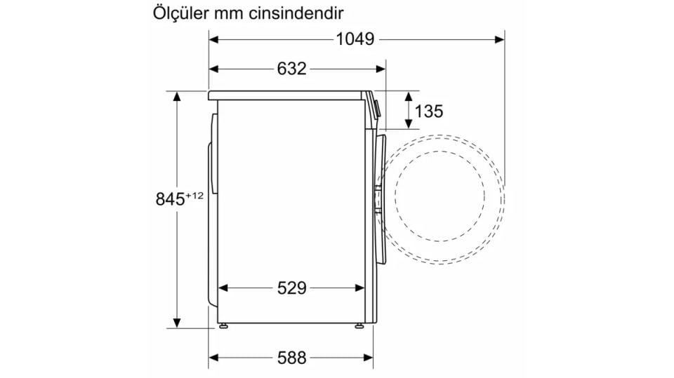 CGA242XSTR Çamaşır Makinesi 9 kg 1200 dev./dak., Gümüş