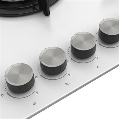 FERRE RS036 75 Cm Beyaz Ankastre Cam Ocak