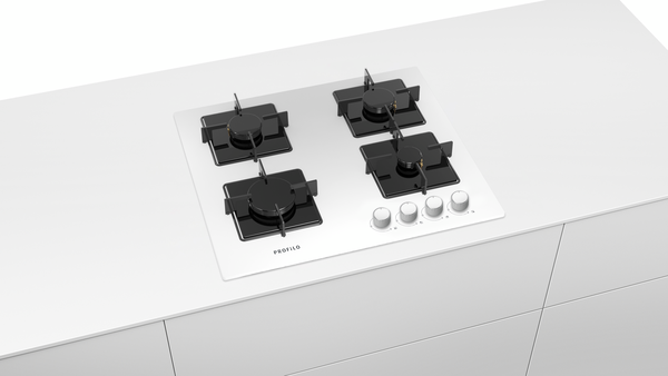 ON36P2O12D Gazlı Ocak 60 cm Sert cam, Beyaz