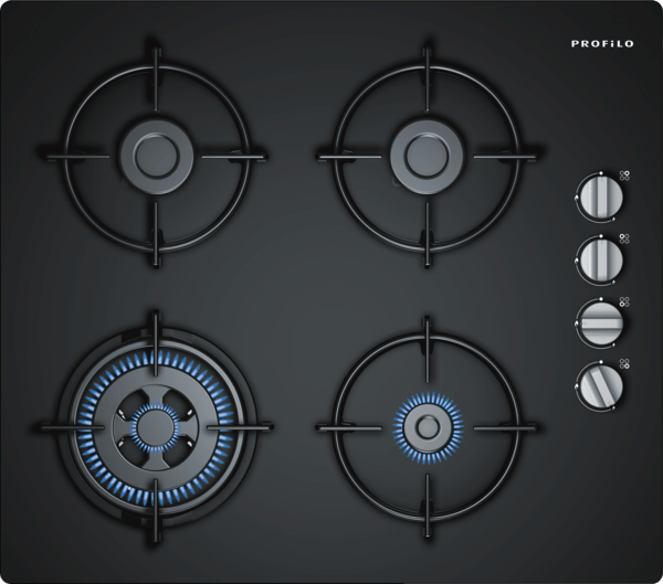 OO36H6B10D Gazlı Ocak 60 cm Siyah