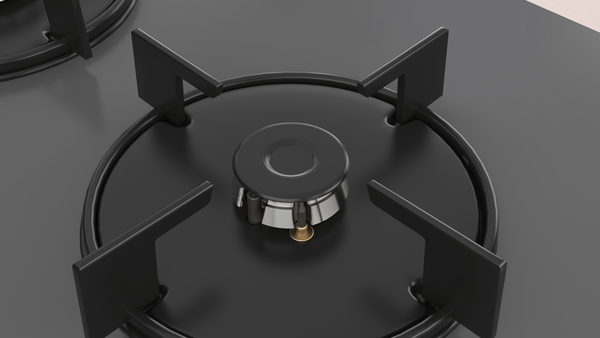 OO36P9O10D Gazlı Ocak 60 cm Sert cam, Platin gri