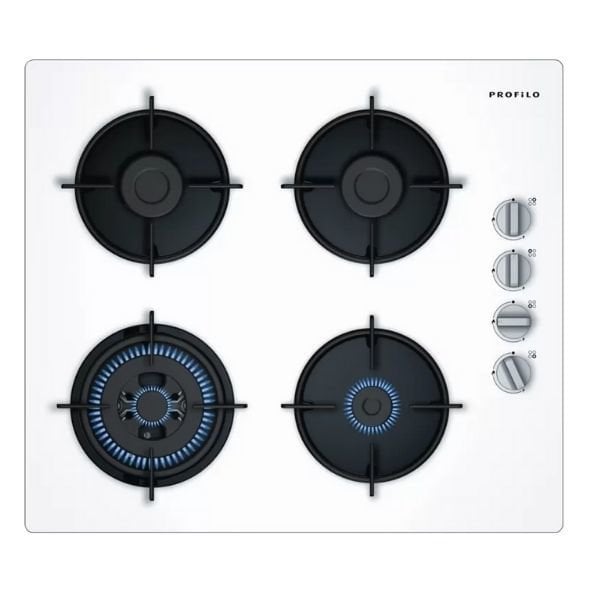 OO36H2B10D Gazlı Ocak 60 cm Sert cam, Beyaz