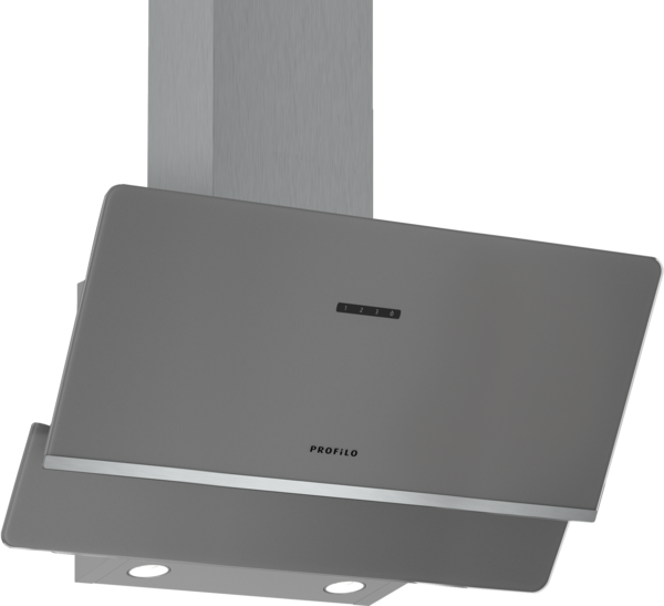 DVK8J671 Duvar Tipi Davlumbaz 80 cm Platin gri cam yüzey