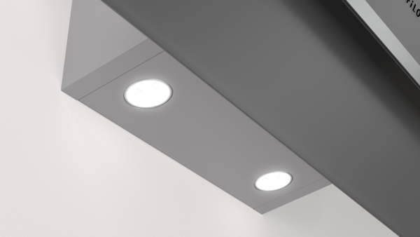 DVK8J671 Duvar Tipi Davlumbaz 80 cm Platin gri cam yüzey