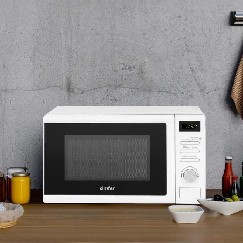 Simfer SK 4602 Dijital Mikrodalga Fırın, 700W, 20 Litre, Beyaz