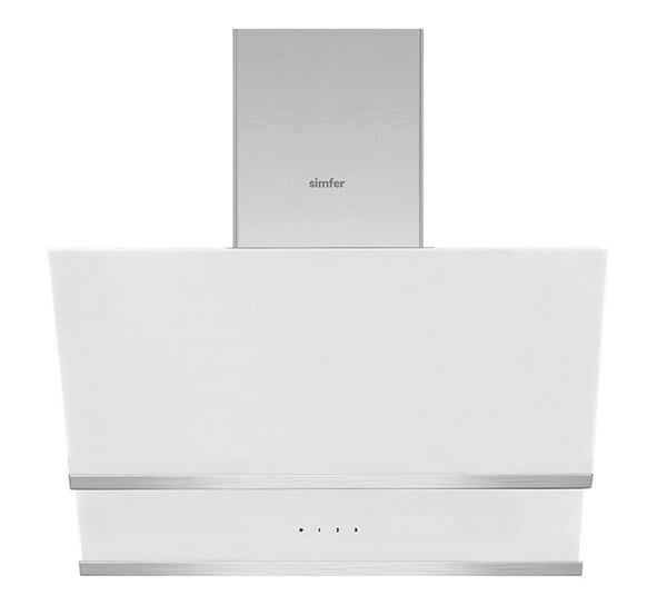 Simfer 8668 60 cm Beyaz Eğik Cam Davlumbaz