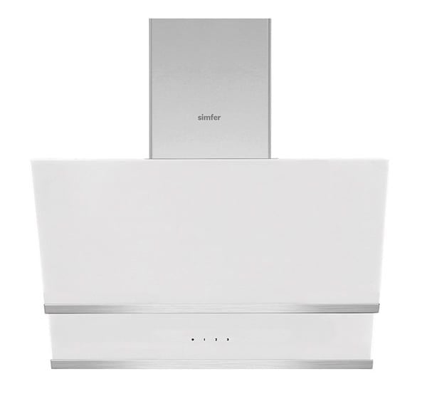 Simfer 8668 60 cm Beyaz Eğik Cam Davlumbaz