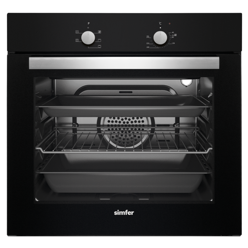 Simfer 7350 Siyah 6 Fonksiyon Ankastre Elektro Turbo Fırın