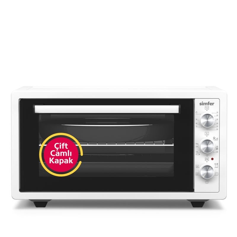 Simfer 4552 Turbo Beyaz Midi/Mini Fırın, 1400W, 45 Litre