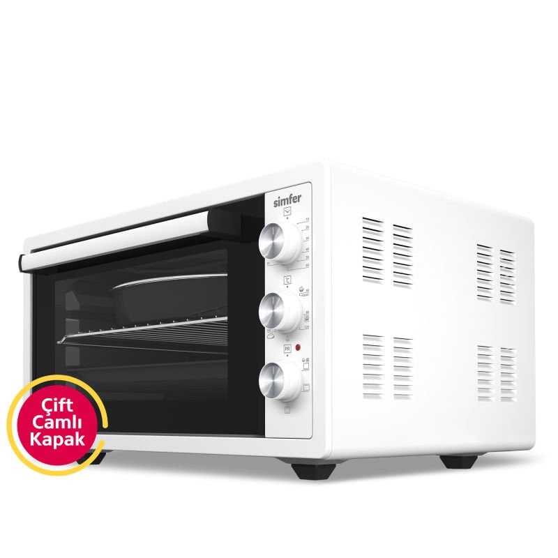 Simfer 4552 Turbo Beyaz Midi/Mini Fırın, 1400W, 45 Litre