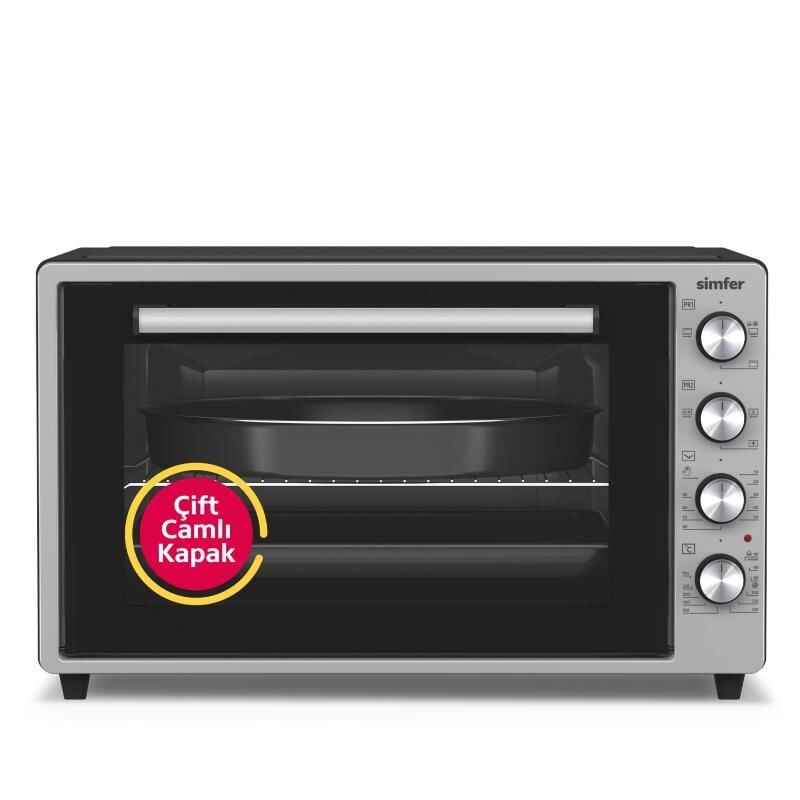 Simfer 7033 İnox Gri 70 Litre Pro Turbo Midi/Mini Fırın, 2000W