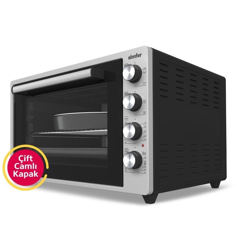 Simfer 7033 İnox Gri 70 Litre Pro Turbo Midi/Mini Fırın, 2000W
