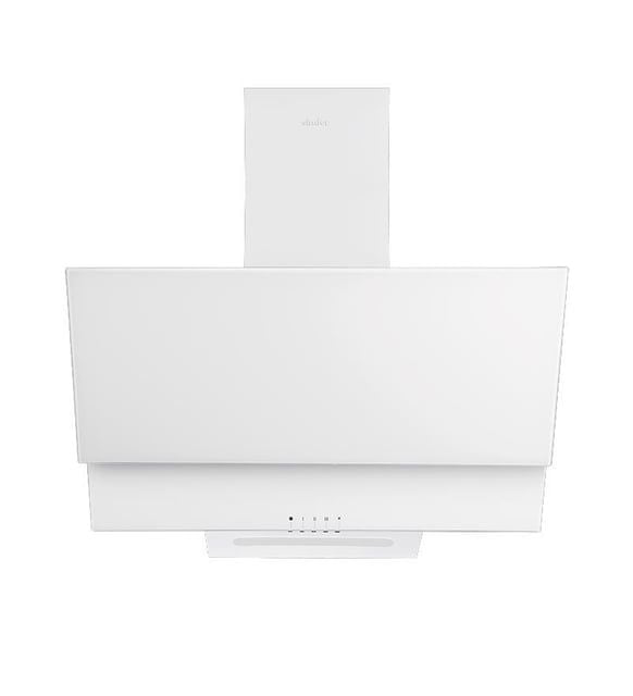 Simfer 8702 Davlumbaz Beyaz Eğik Cam Push Buton - Led Lamba