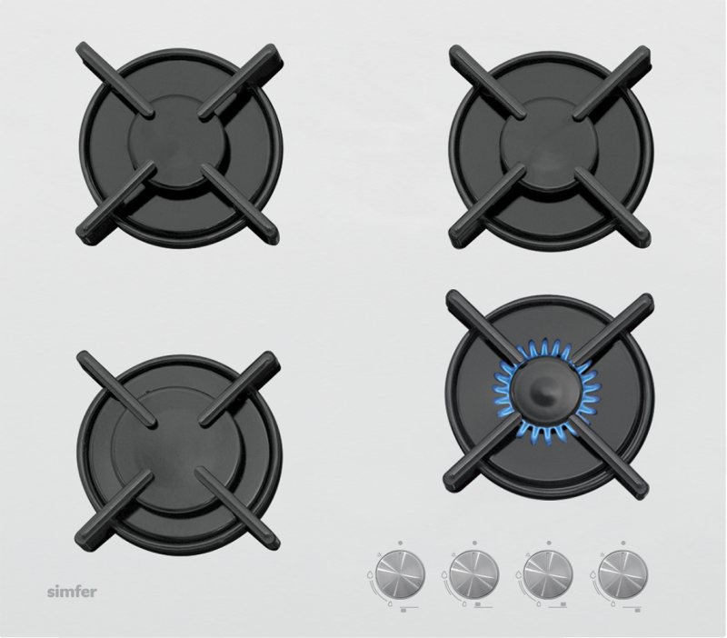 Simfer T3036N 4G Set Üstü Emaye Izgara Cam Ocak, LPG Dönüşümlü, 60 cm, Beyaz